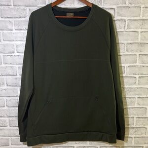 Matix Dark Green Crewneck, double zipper pouch, size xl